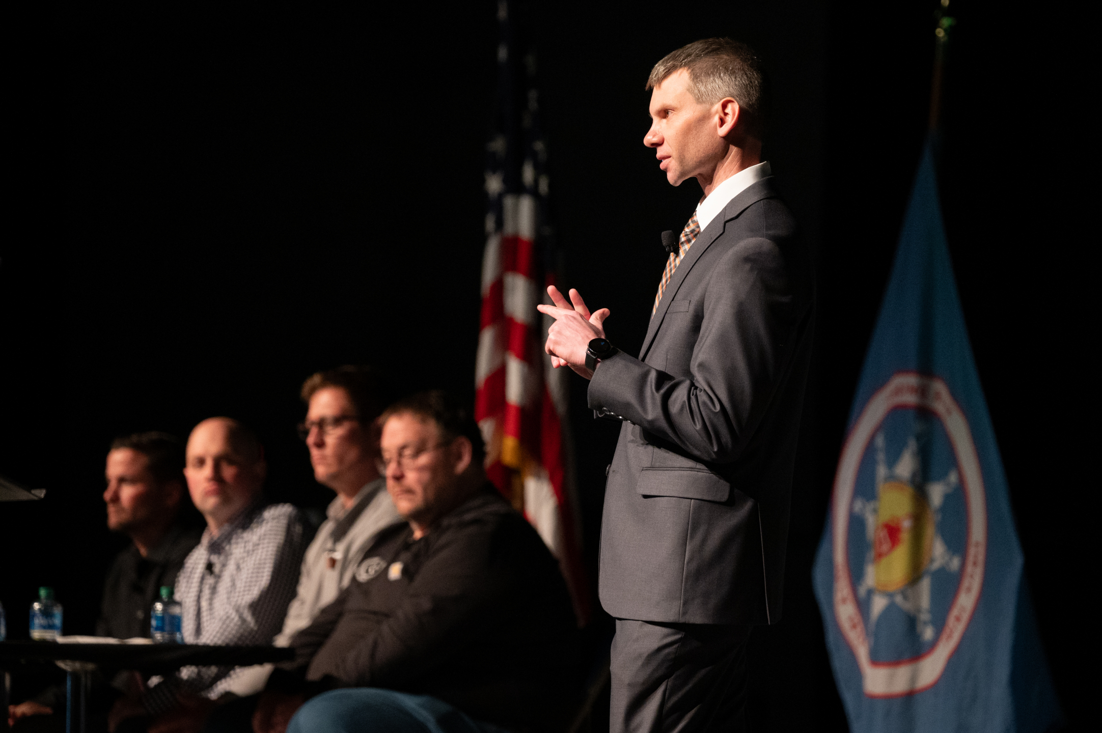 Justin Schlosser speaking at the 2024 North Dakota Transportation Conference