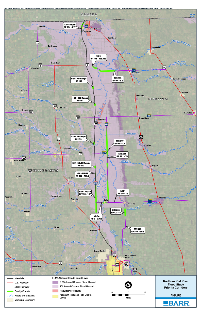 Northern Red River Flooding Study Location