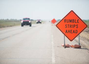 A road sign on a highway