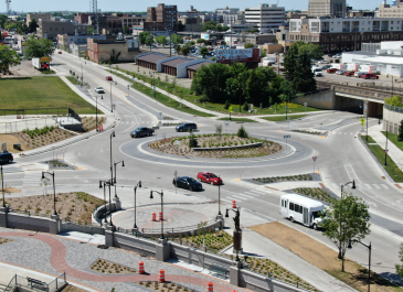 Roundabout in North Dakota
