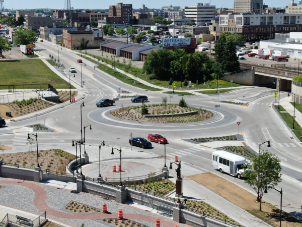 Roundabout in North Dakota