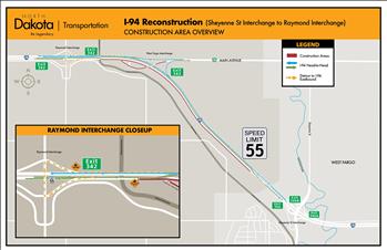 A graphic detailing the I-94 Reconstruction.
