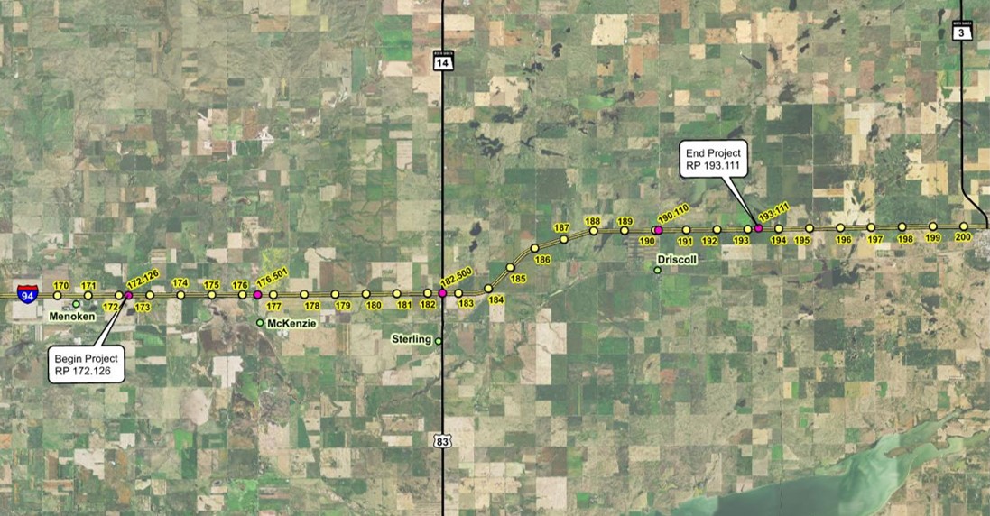 Map of I-94 project area