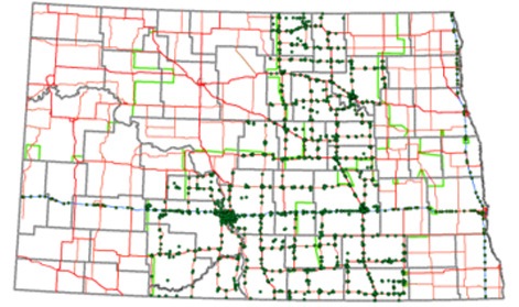Central Region traffic counting locations map