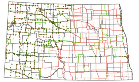 West Region traffic counting locations map
