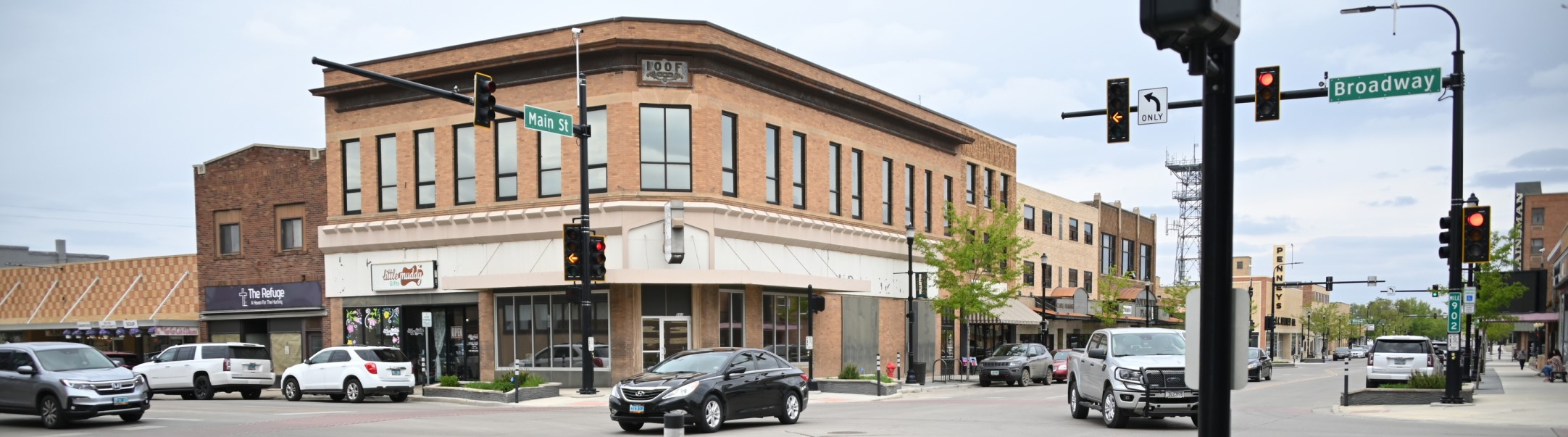 busy intersection with cars