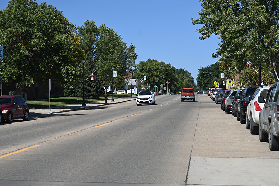 Central Avenue in Valley City, North Dakota.