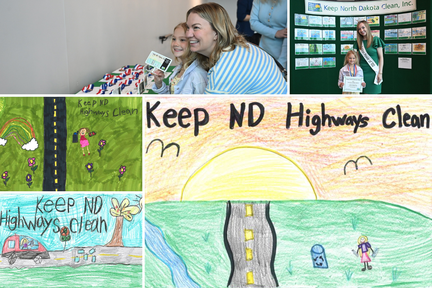 The winner of the contest and the first, second, and third place artwork