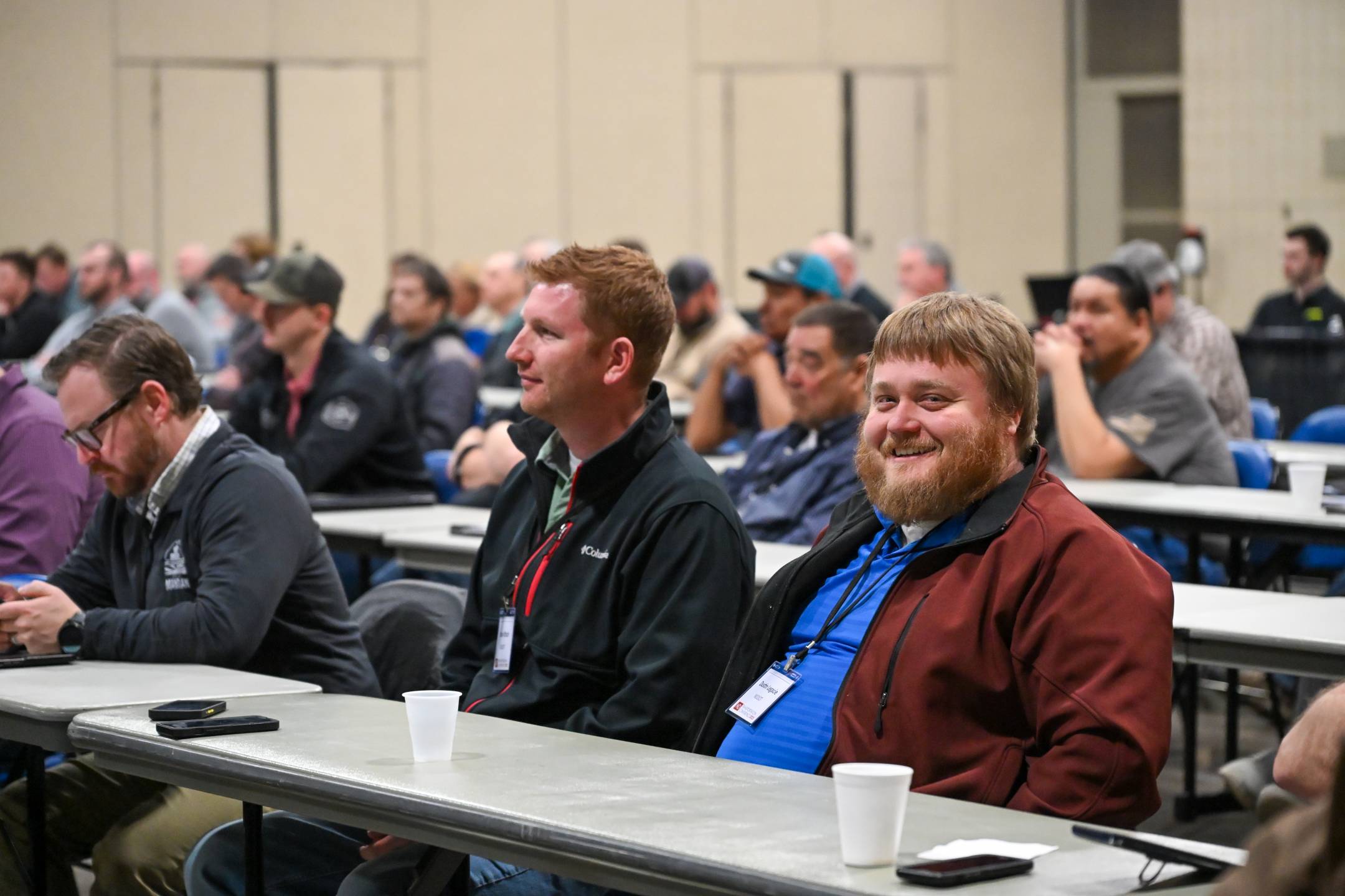 NDDOT Employee Dustin Legacie, of the Devils Lake District, enjoys training at the 2025 North Dakota Transportation Conference.