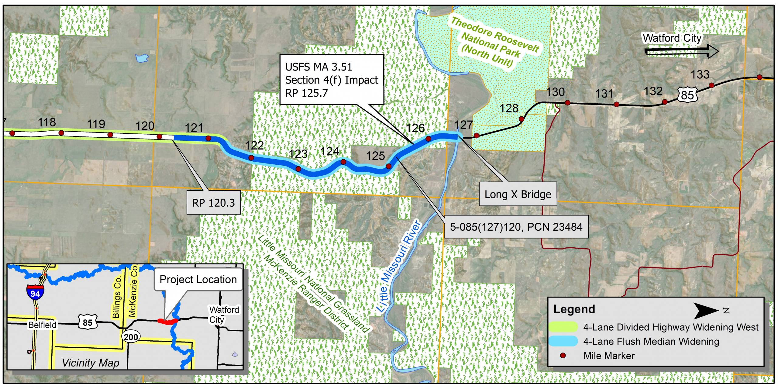 Project location map for PCN 23484.