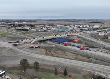 April '25 Placement of girders on new bridge 