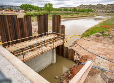 May '25 Little Missouri River Bridge work 