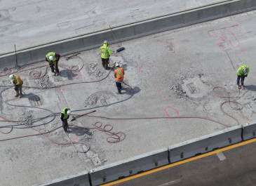 June '25 I-94/Red River Project concrete work 