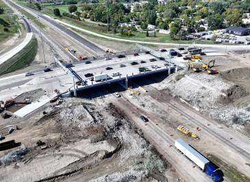 Sept. 2025: Old bridge removal at I-94 (Exit 161) Interchange project, Bismarck.