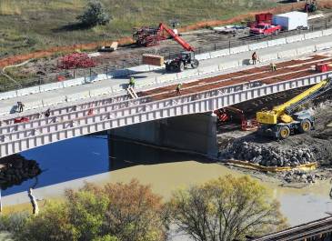 Oct. 2025: Bridge work at Medora Business Loop and City Section project. 