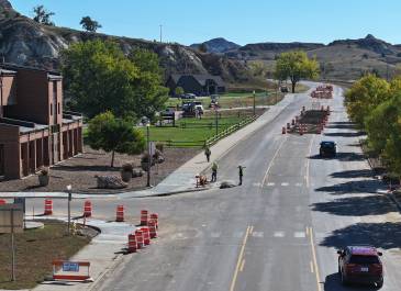 Oct. 2025: Ongoing Medora city center work. 