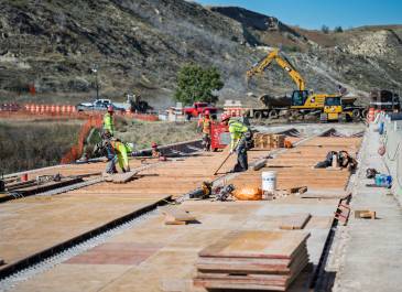 Oct. 2025: Ongoing work at Medora Business Loop and City Section project.