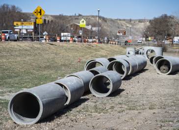 Culvert installation prep near Pacific Avenue and 6th Street