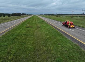 Primary Alternative Option 1 - Four-lane highway with depressed grass median