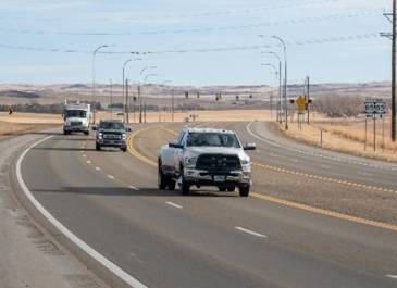 Primary Alternative Option 2 - Four-lane highway with flush paved median