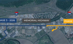 Graphic that shows project area and timeline to 2026 completion.