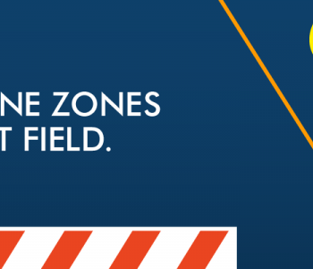 Road construction information banner.