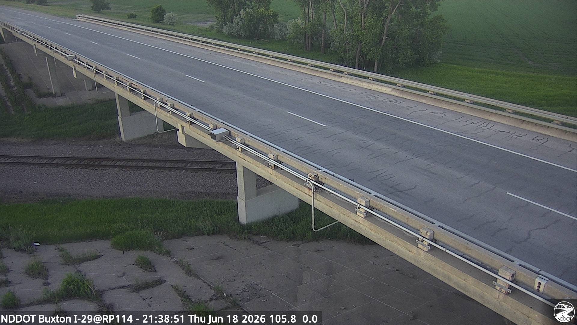 Buxton - Pavement Northbound (I 29 MP 114) - NDDOT
