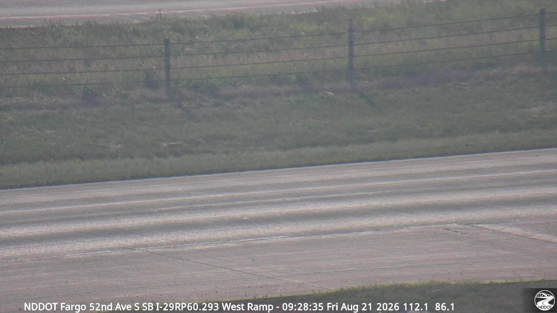 Webcam view of I-29 at 52nd Ave in Fargo, North Dakota at milepost 60.3