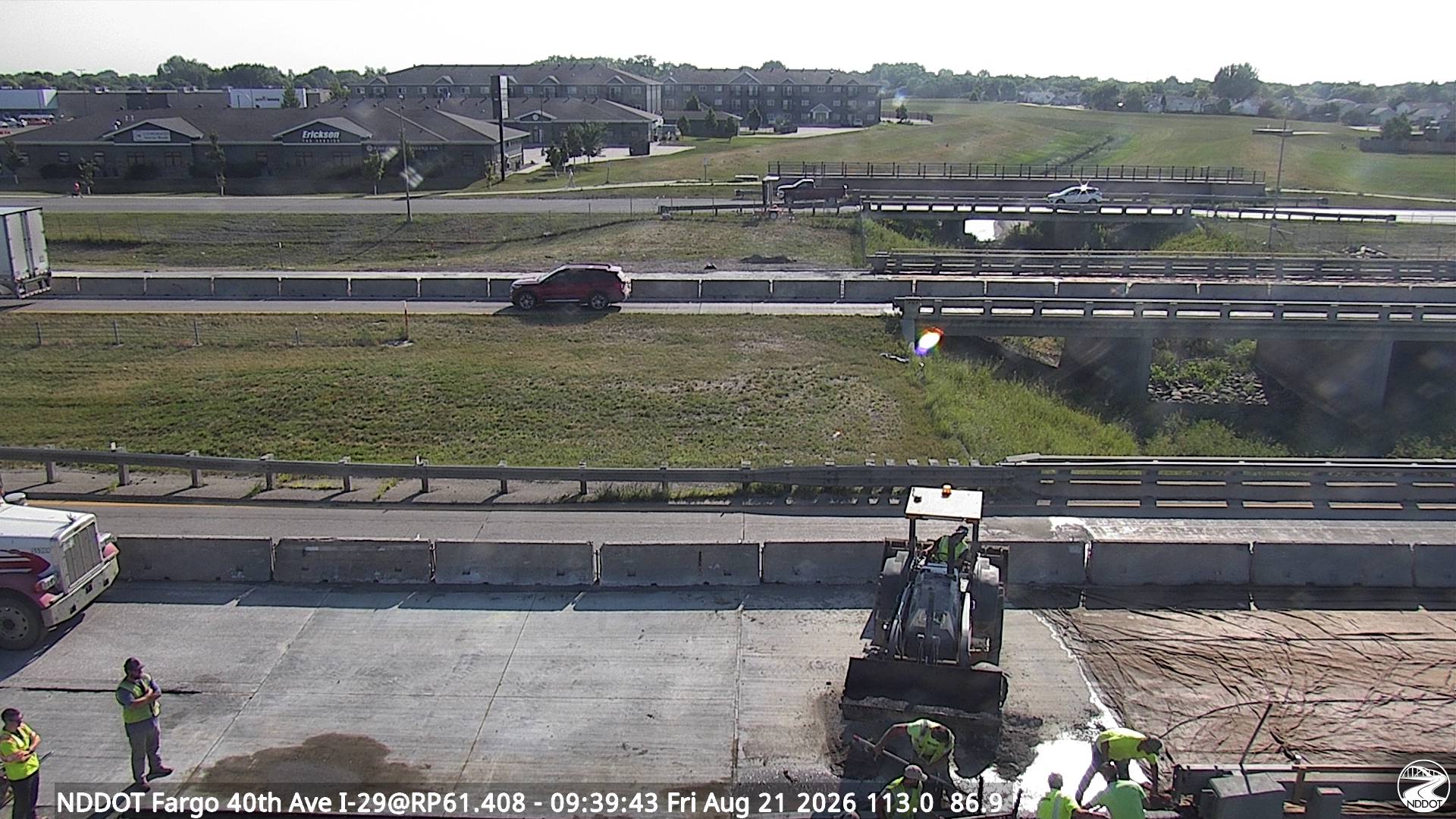 Webcam view of I-29 at 40th Ave in Fargo, North Dakota at milepost 61.4