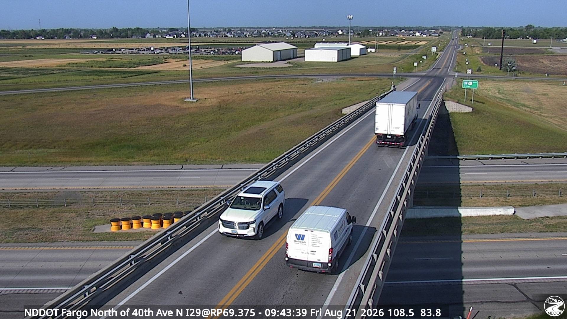 Webcam view of I-29 at 40th Ave in Fargo, North Dakota