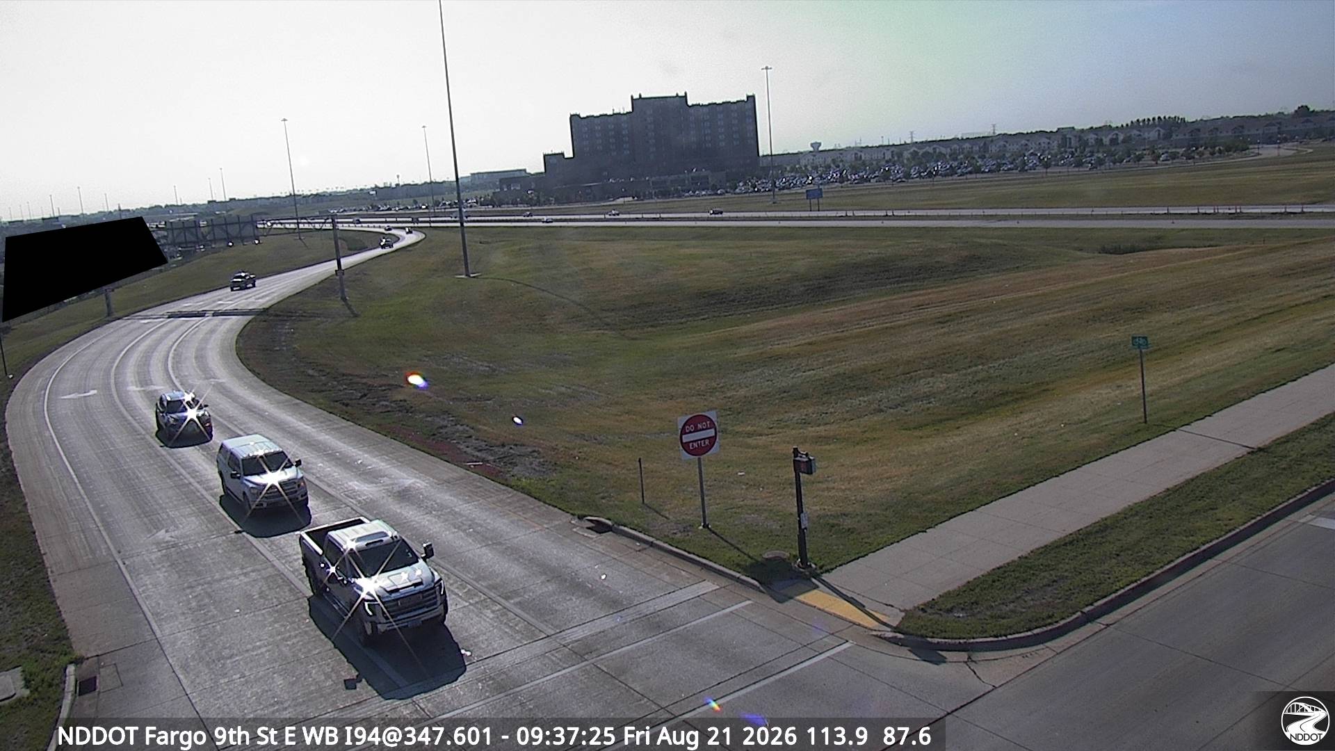 Webcam view of I-94 at 9th Street in Fargo, North Dakota