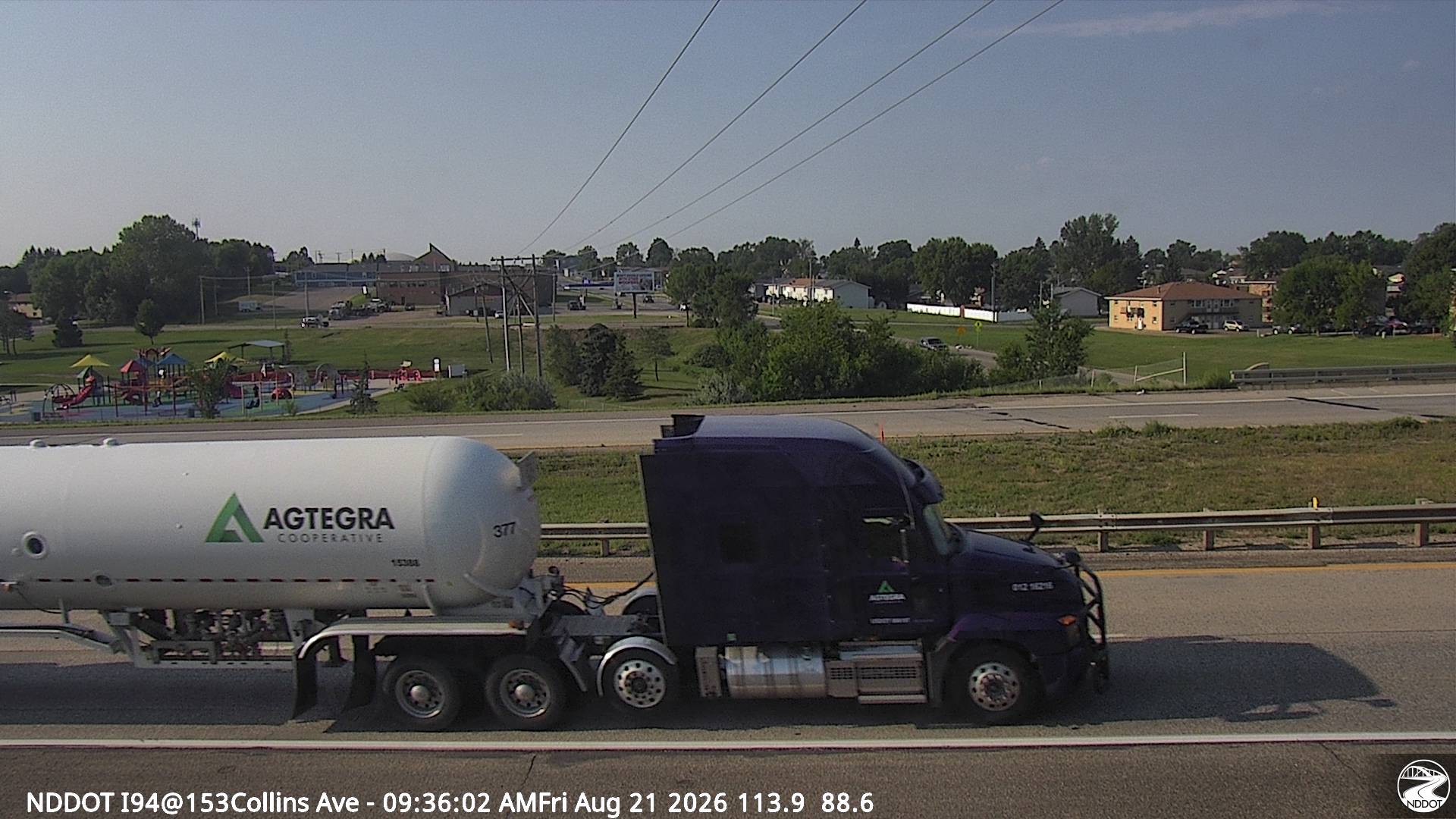 Webcam view of I-94 webcam at Collins Ave in Mandan, North Dakota