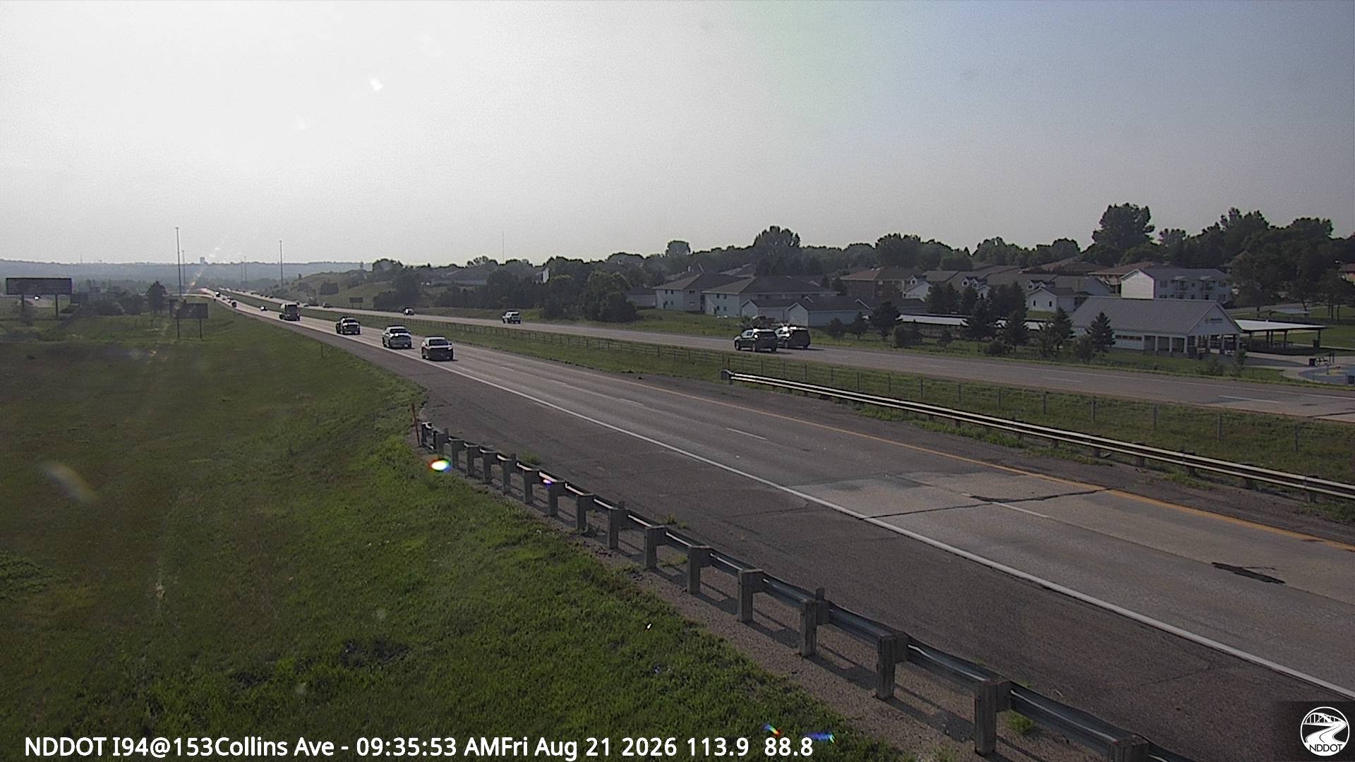 Webcam view of I-94 webcam at Collins Ave in Mandan, North Dakota