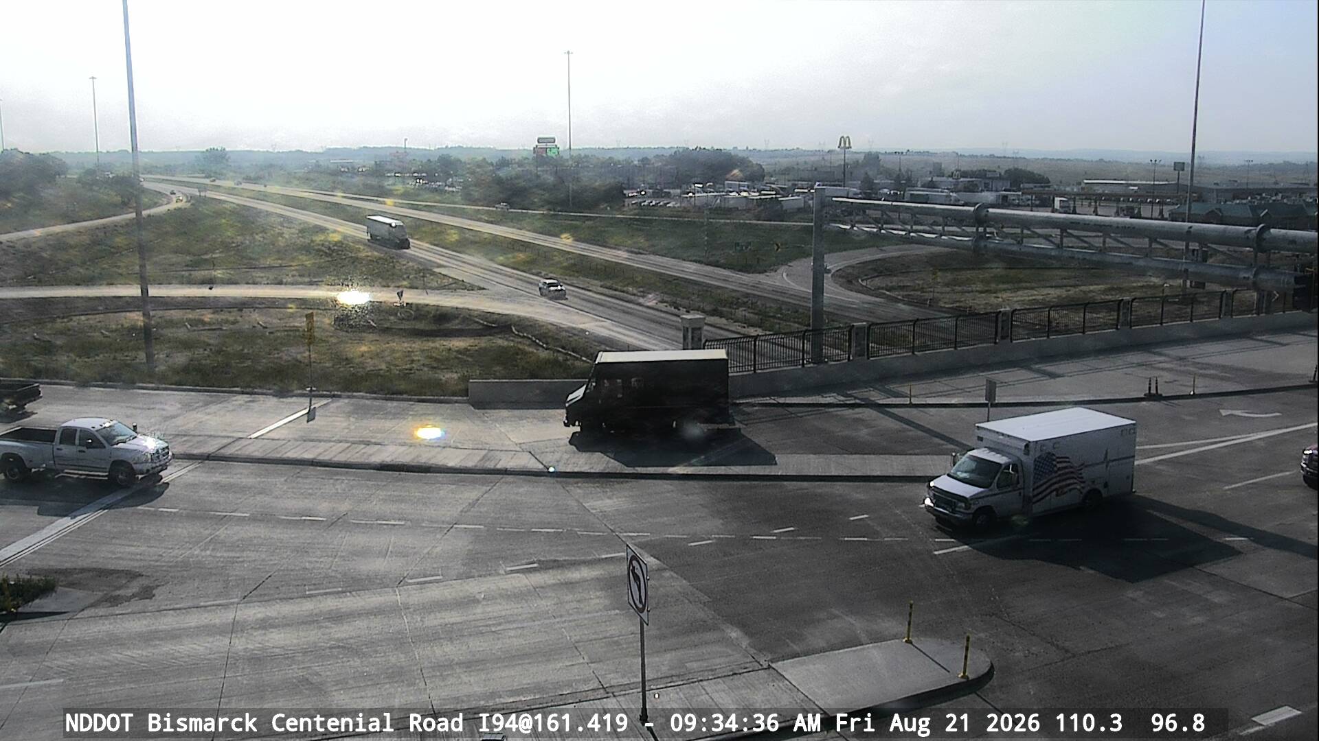 Webcam view of I-94 at Centennial Road in Bismarck, North Dakota