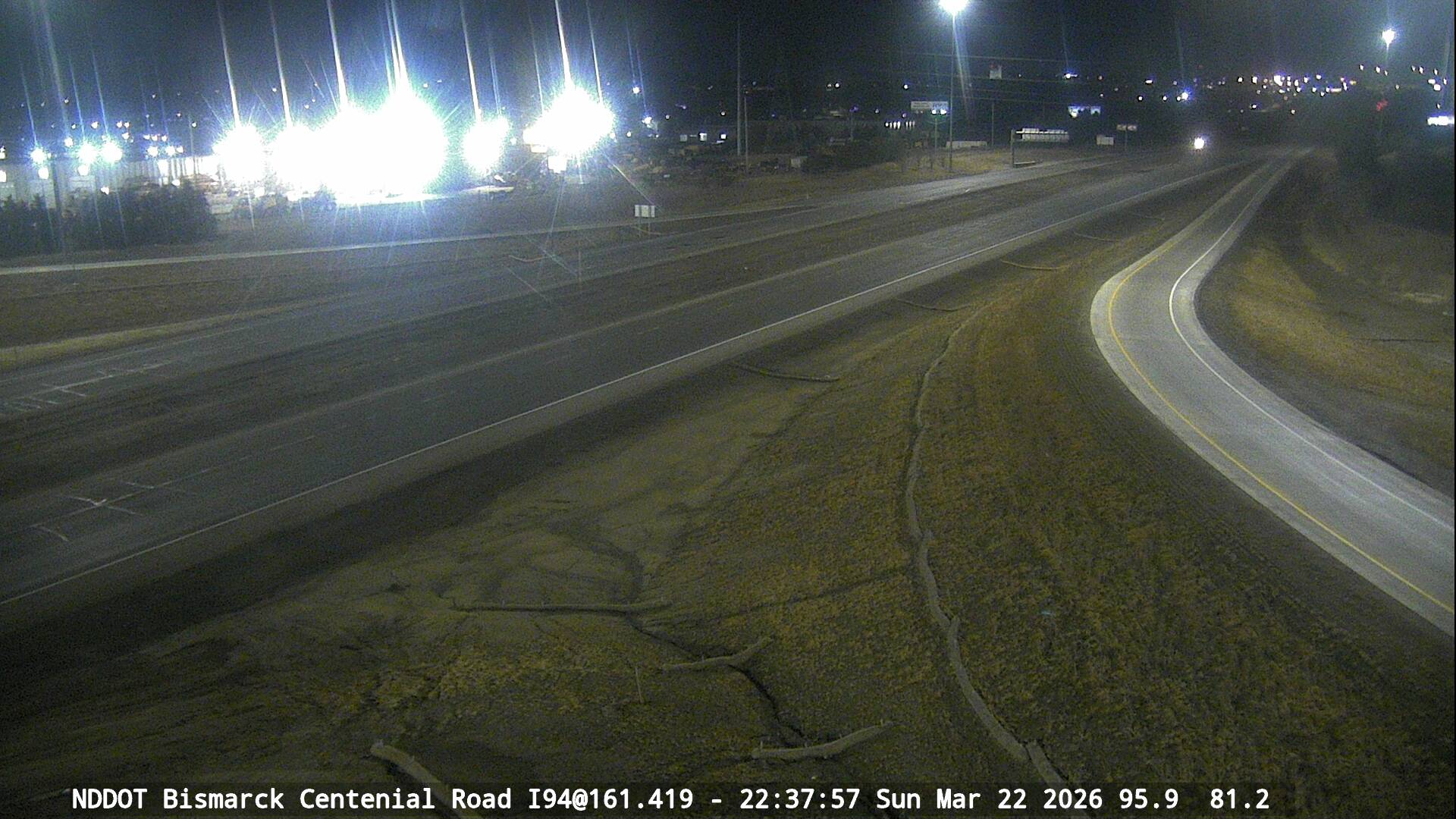 Bismarck@Centennial Road - West (I 94 MP 161.419) live webcam