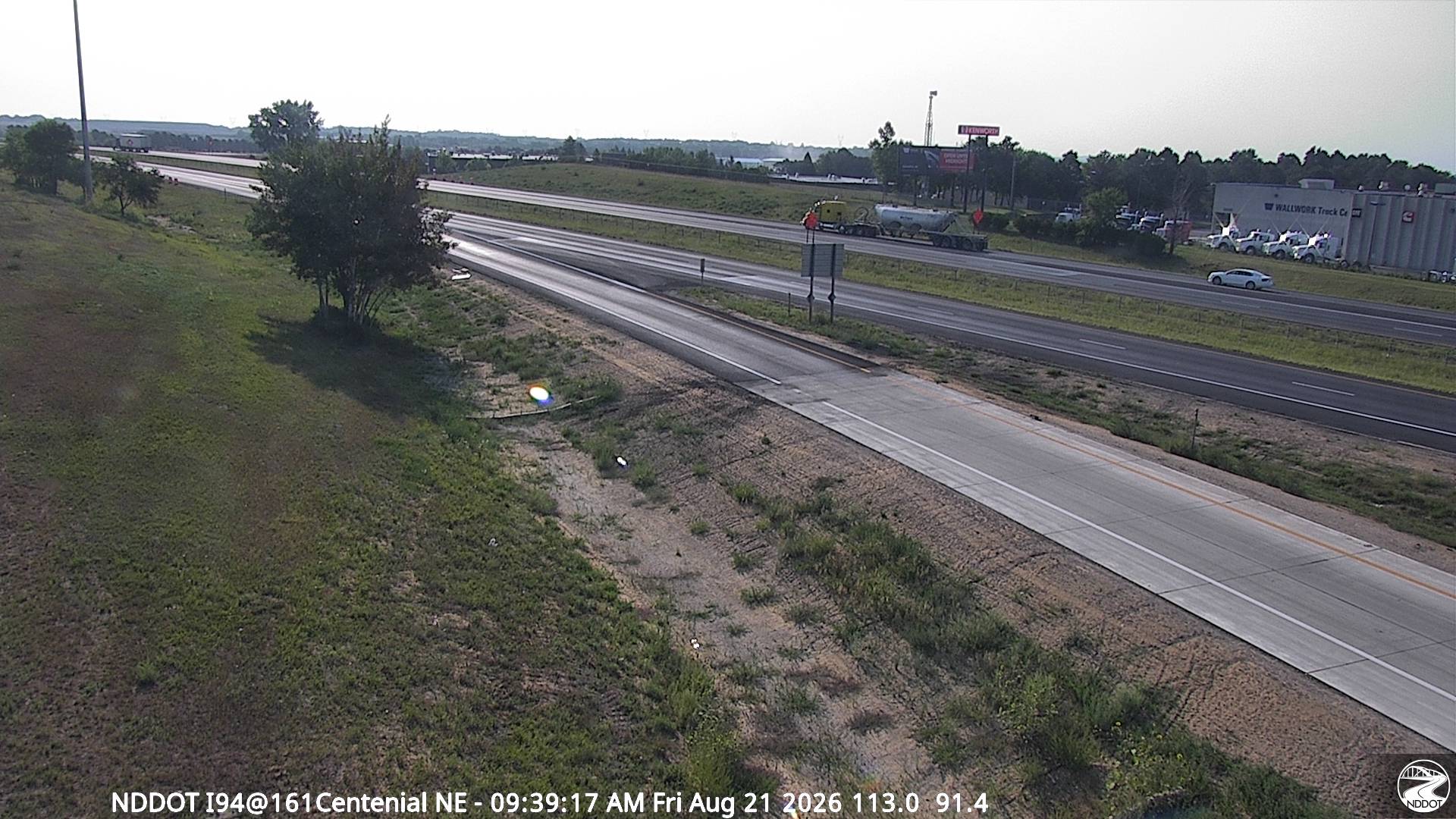 Webcam view of I-94 at Centennial Road in Bismarck, North Dakota