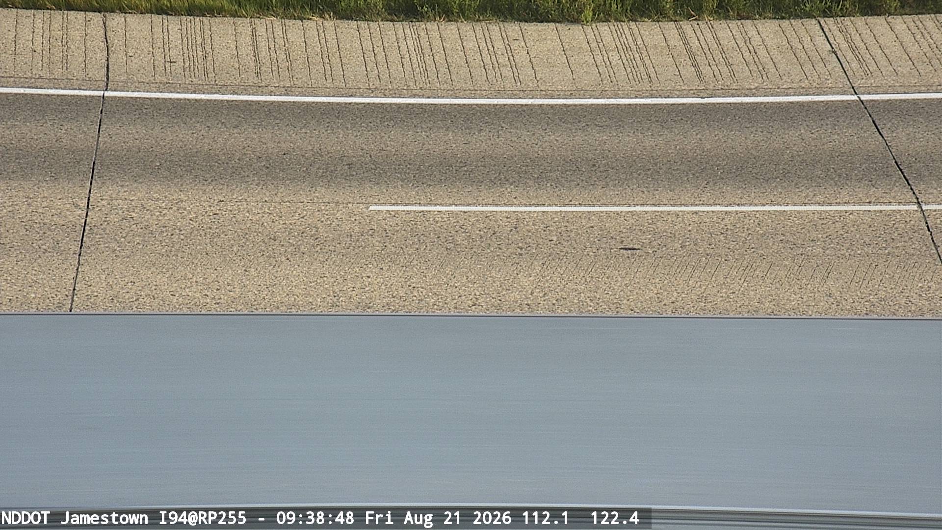Webcam view of I-94 West of Jamestown, North Dakota