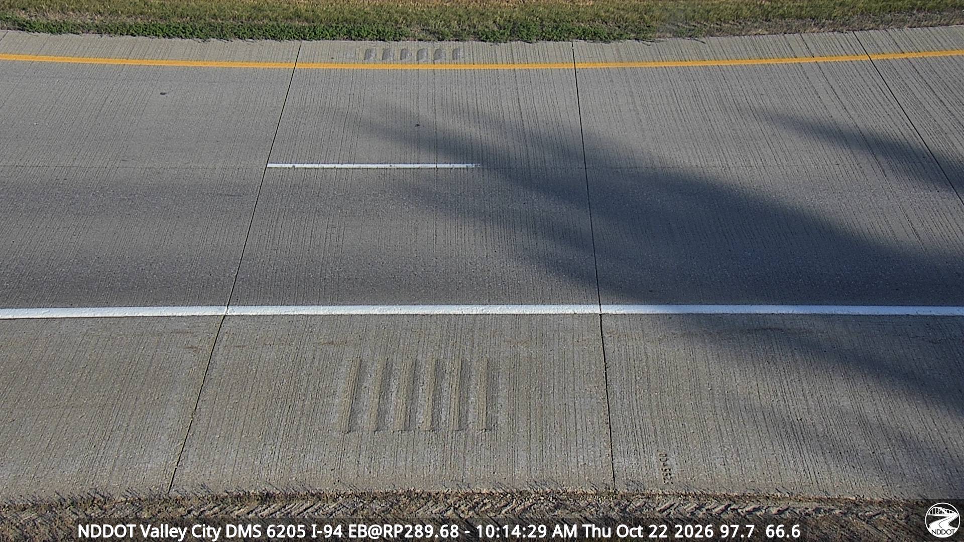 Webcam view of I-94 west of Valley City, North Dakota