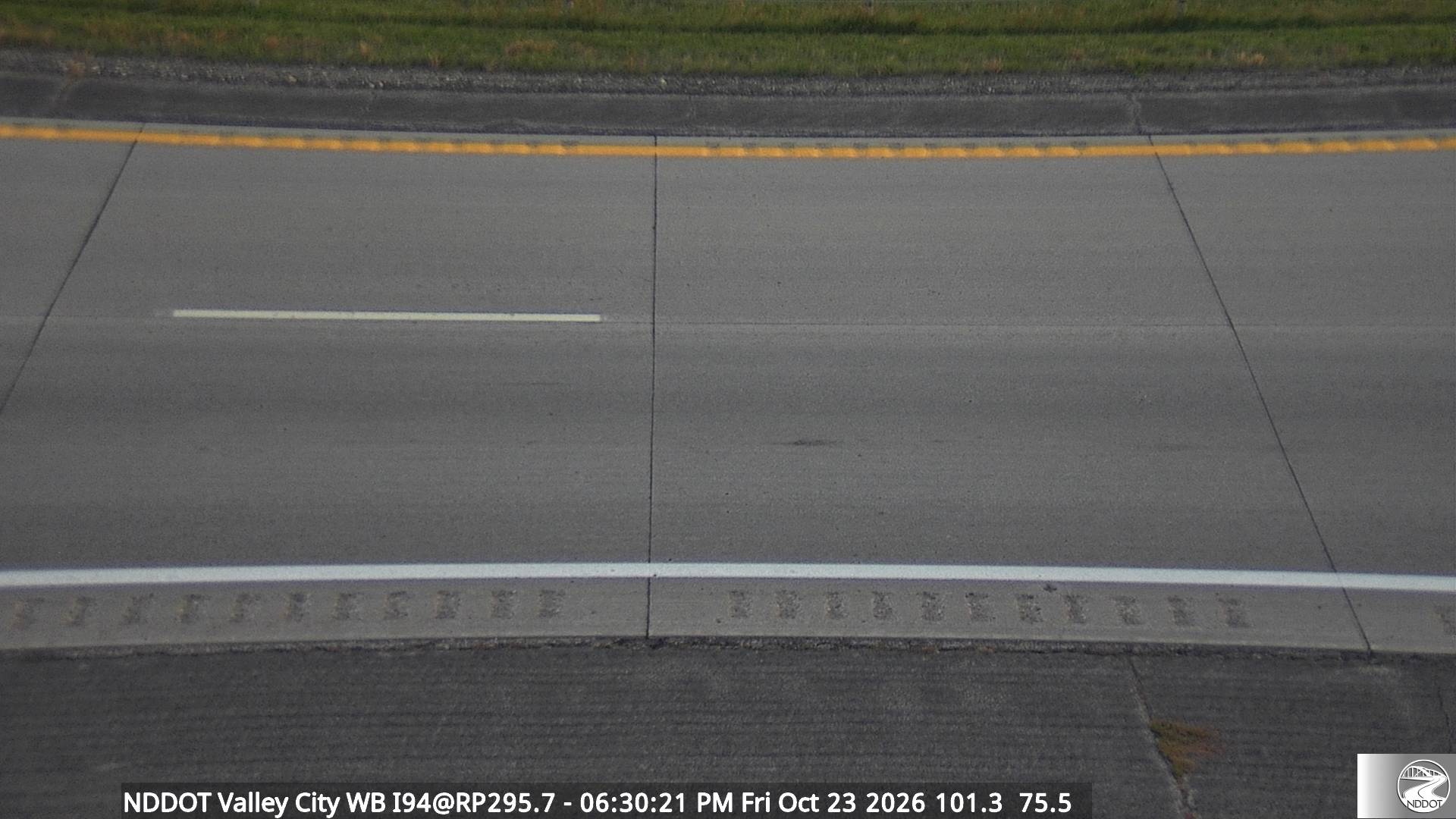 Webcam view of I-94 East of Valley City, North Dakota