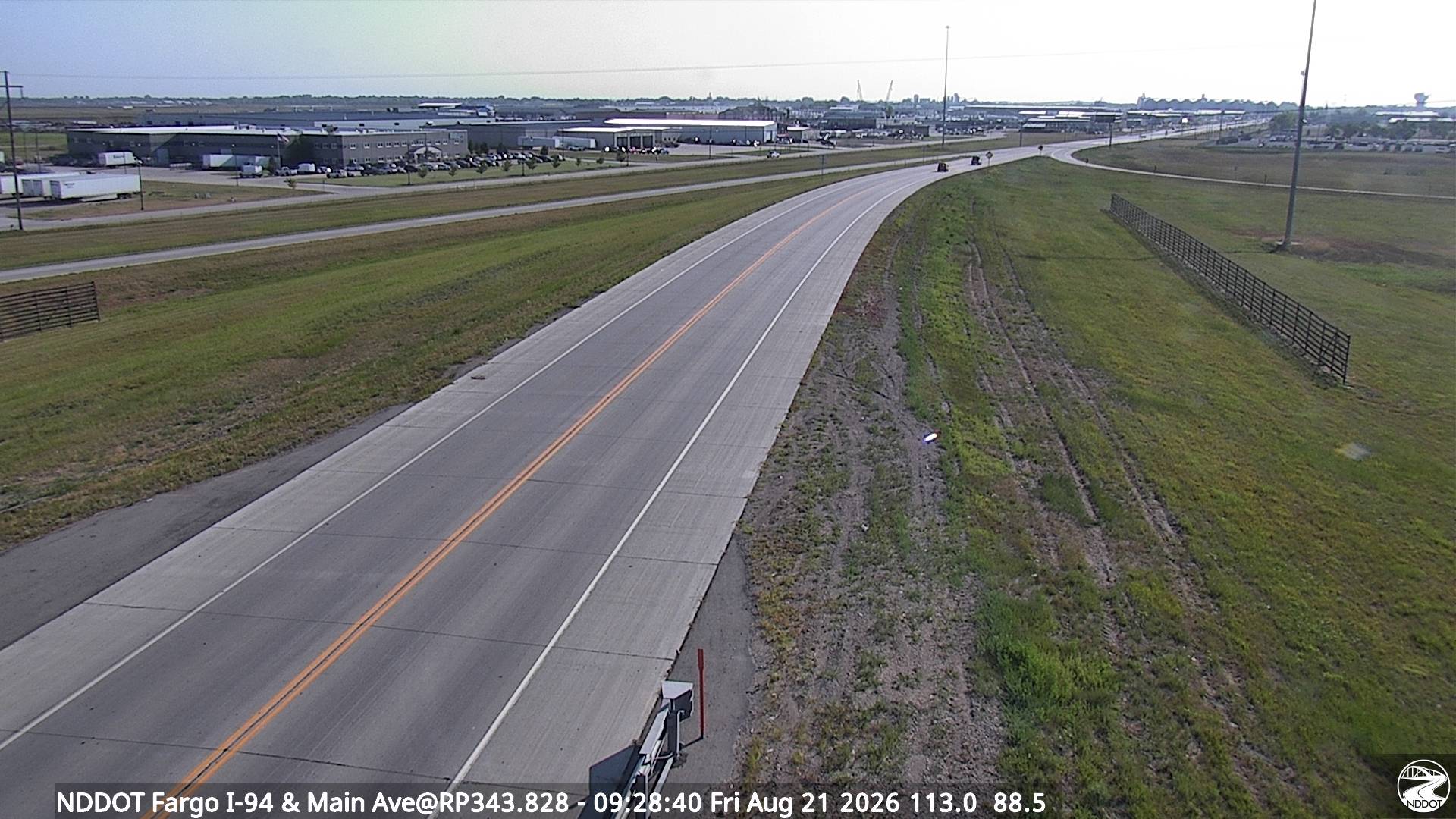Webcam view of I-94 at Main Ave, West Fargo, North Dakota