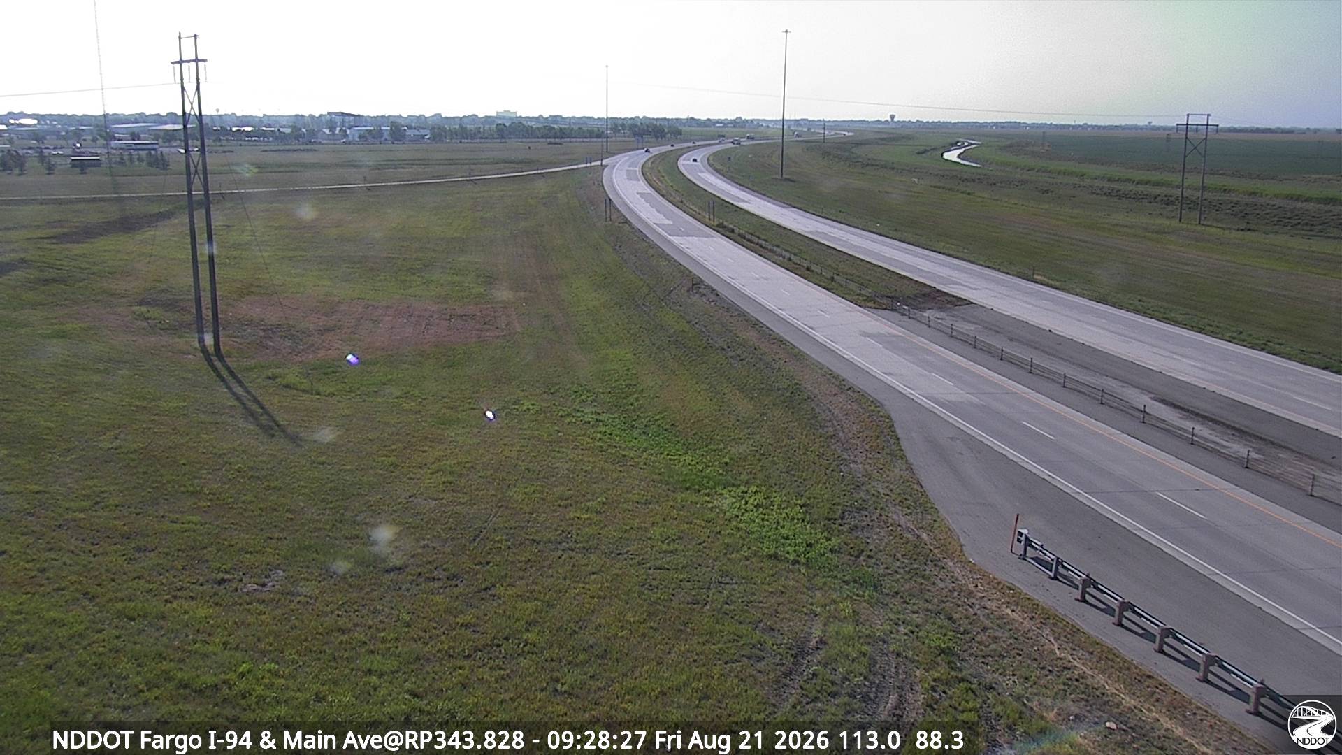Webcam view of I-94 at Main Ave, West Fargo, North Dakota