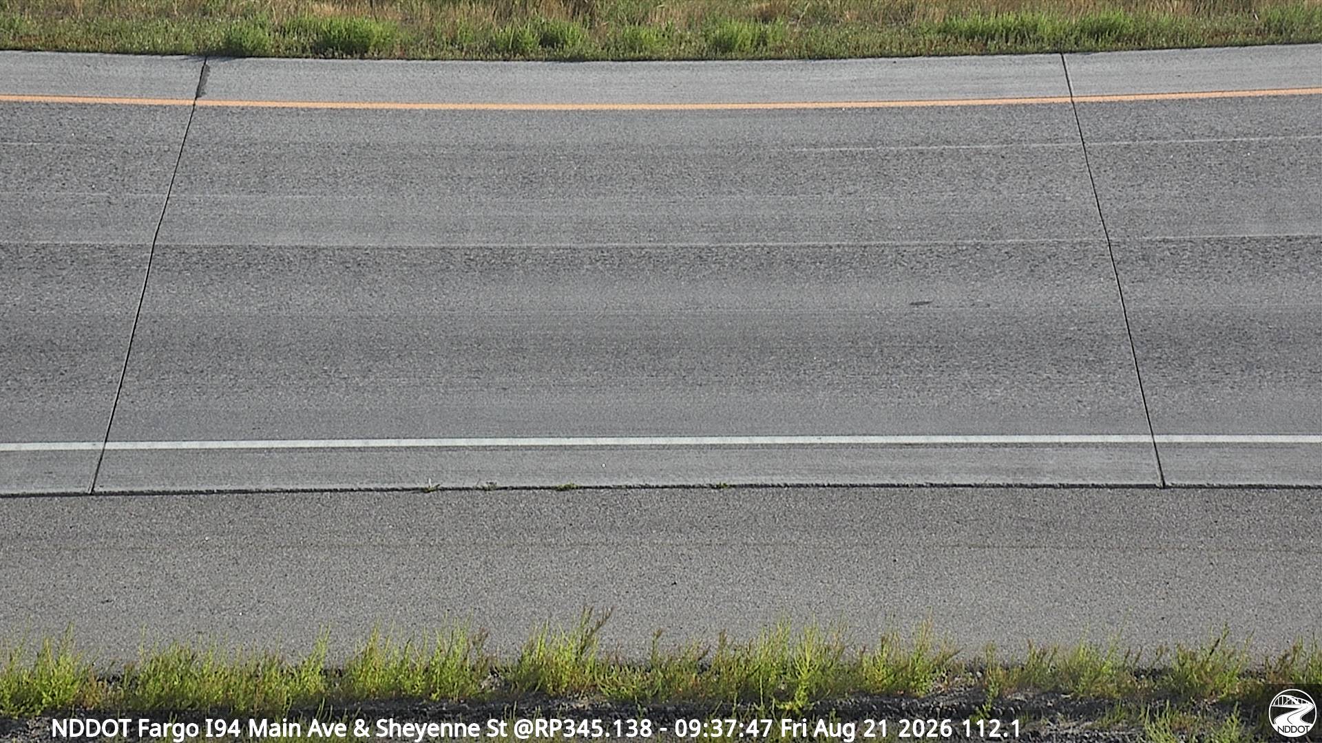 Webcam view of I-94 in West Fargo, North Dakota at milepost 345