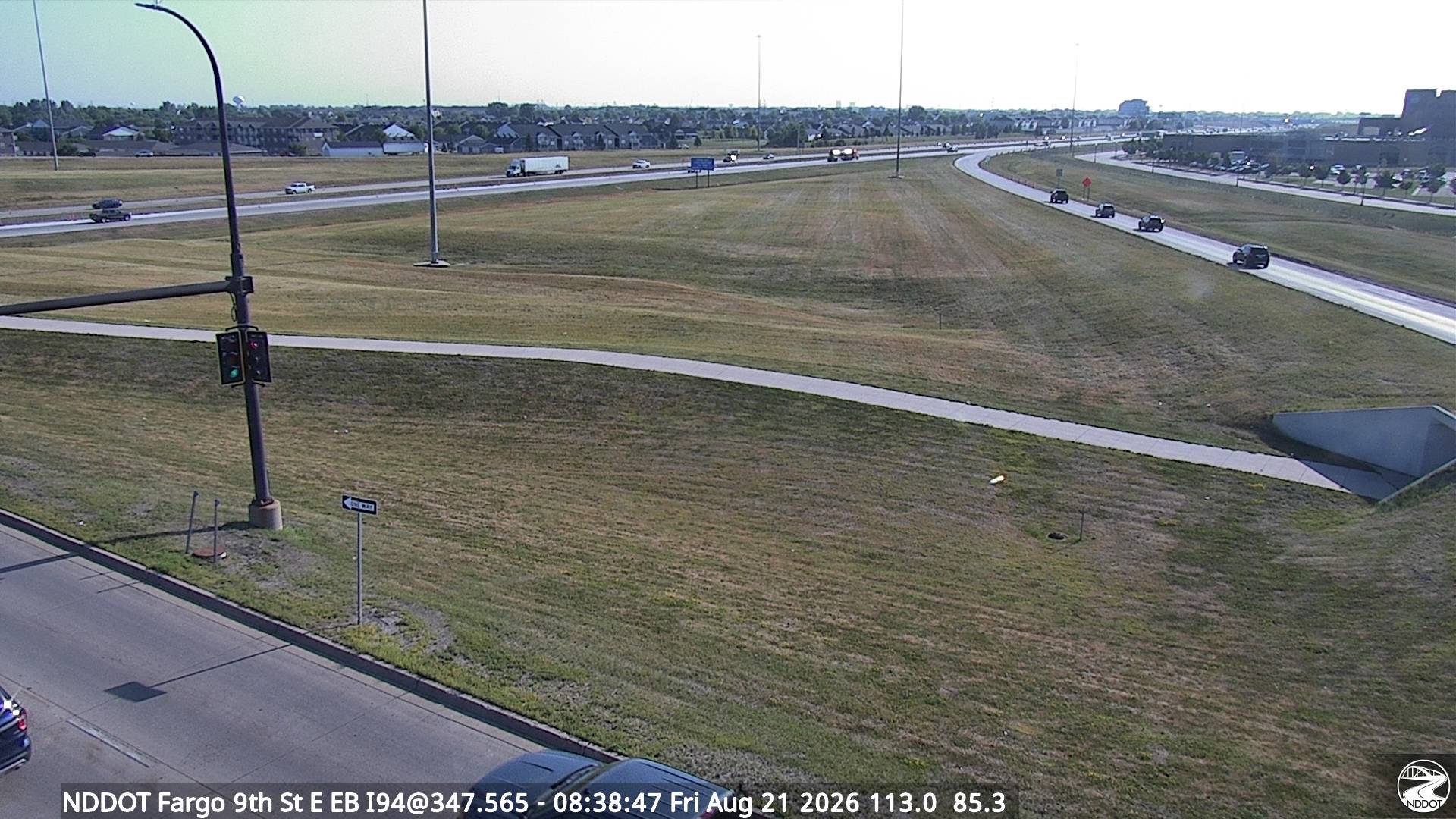 Webcam view of I-94 at 9th Street in Fargo, North Dakota