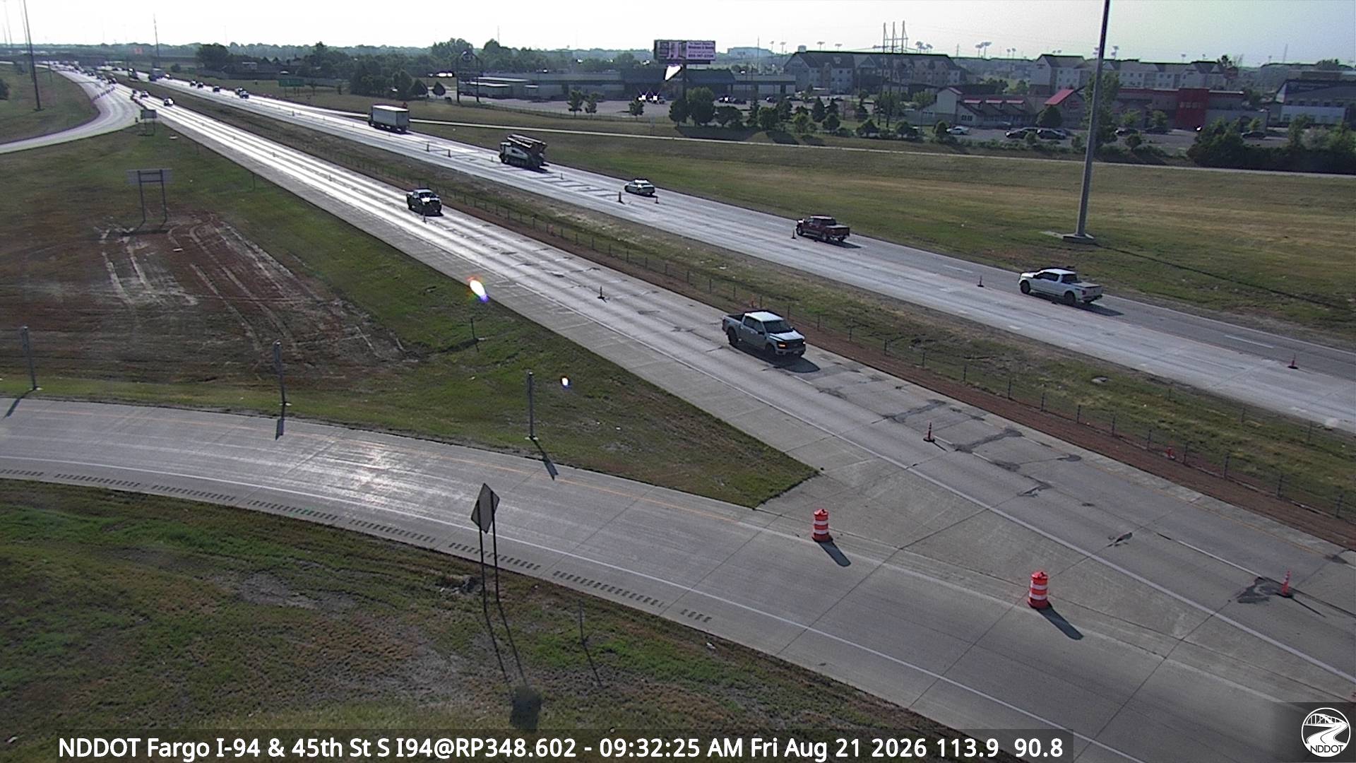 Webcam view of I-94 at 45th Street in Fargo, North Dakota