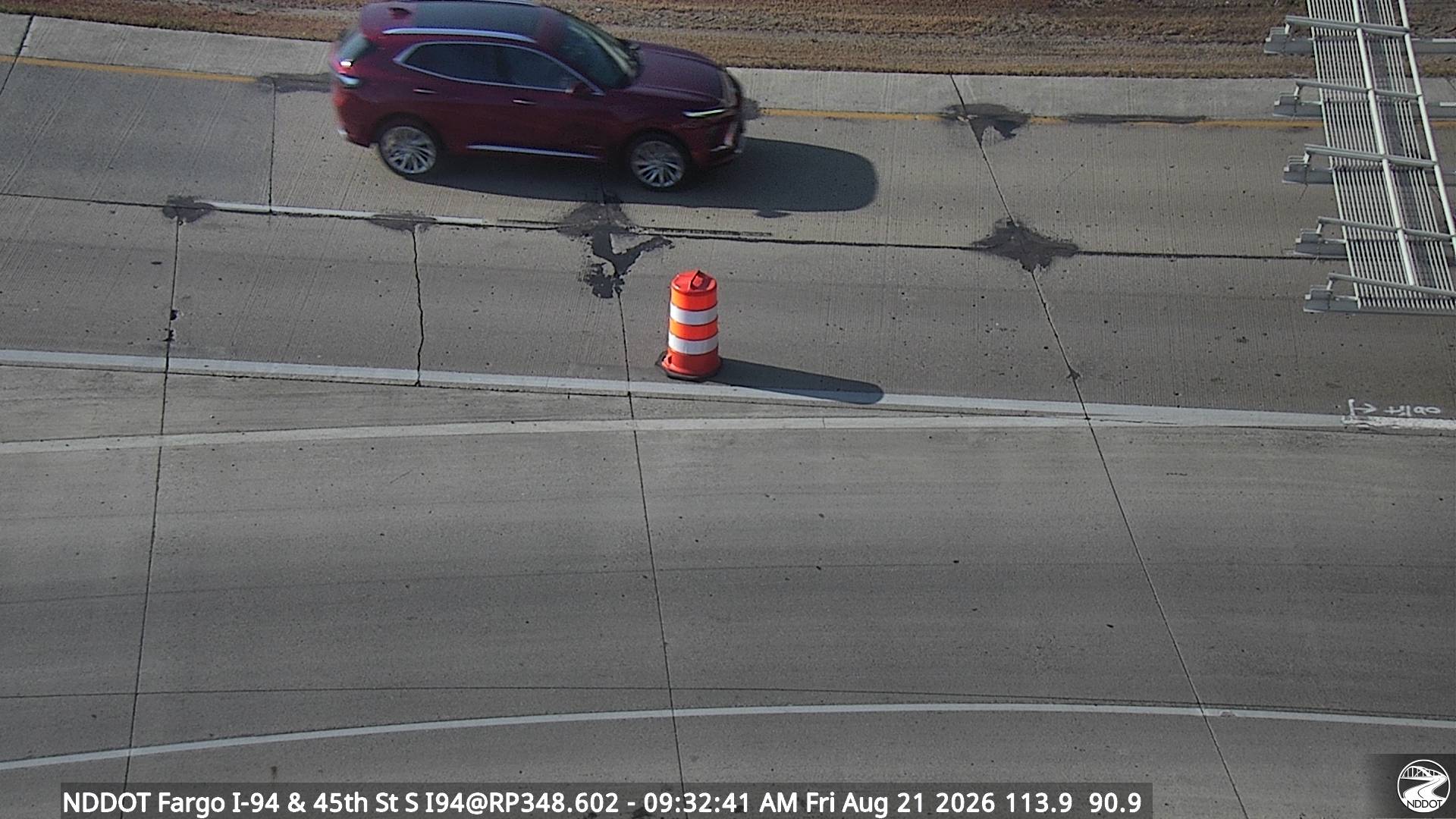 Webcam view of I-94 at 45th Street in Fargo, North Dakota