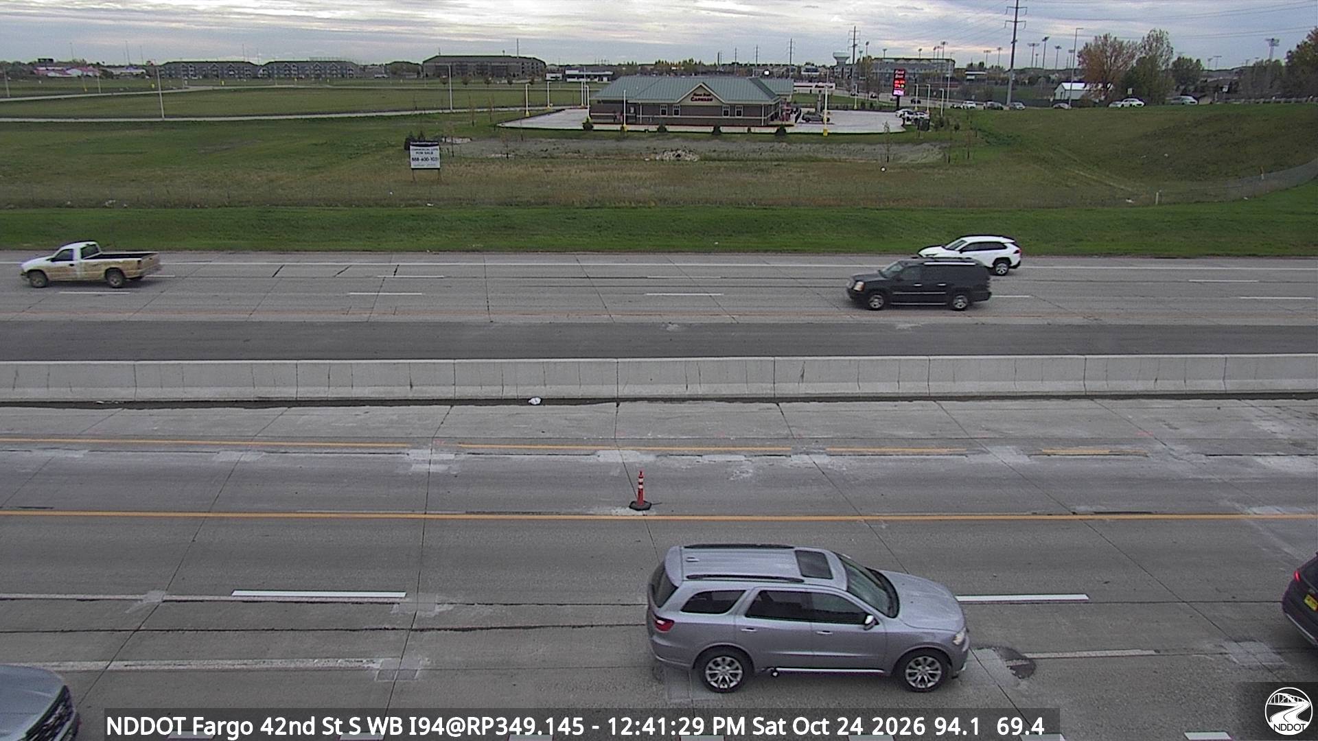 Webcam view of I-94 at 42nd Street in Fargo, North Dakota