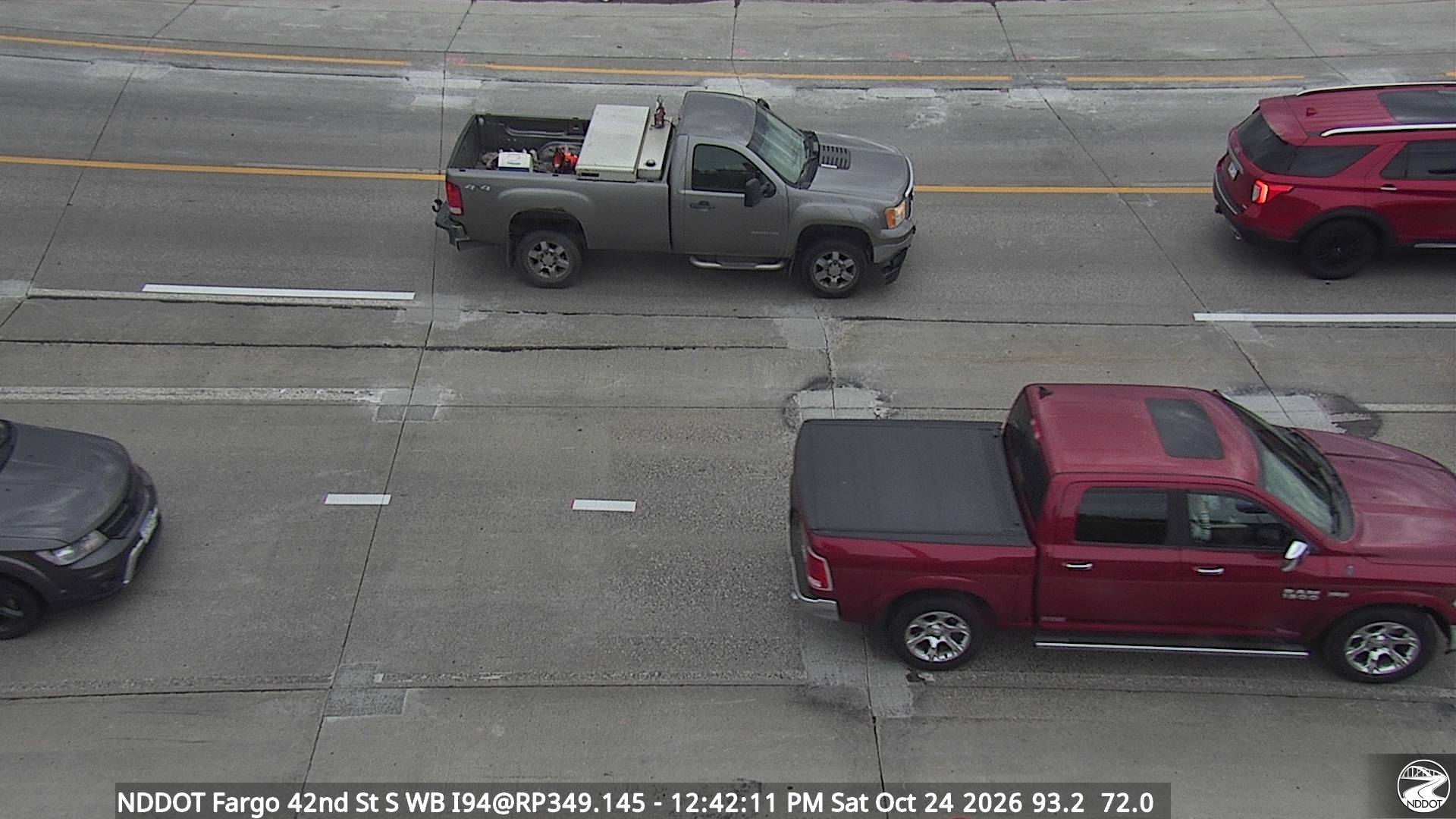 Webcam view of I-94 at 42nd Street in Fargo, North Dakota
