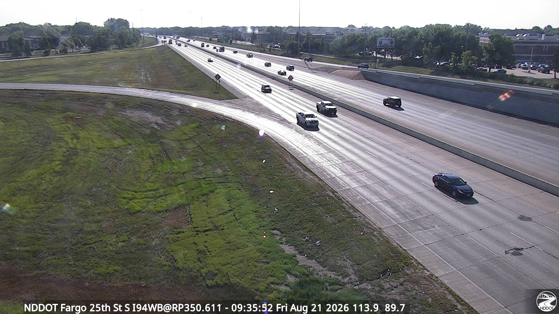 Webcam view of I-94 at 25th Street in Fargo, North Dakota