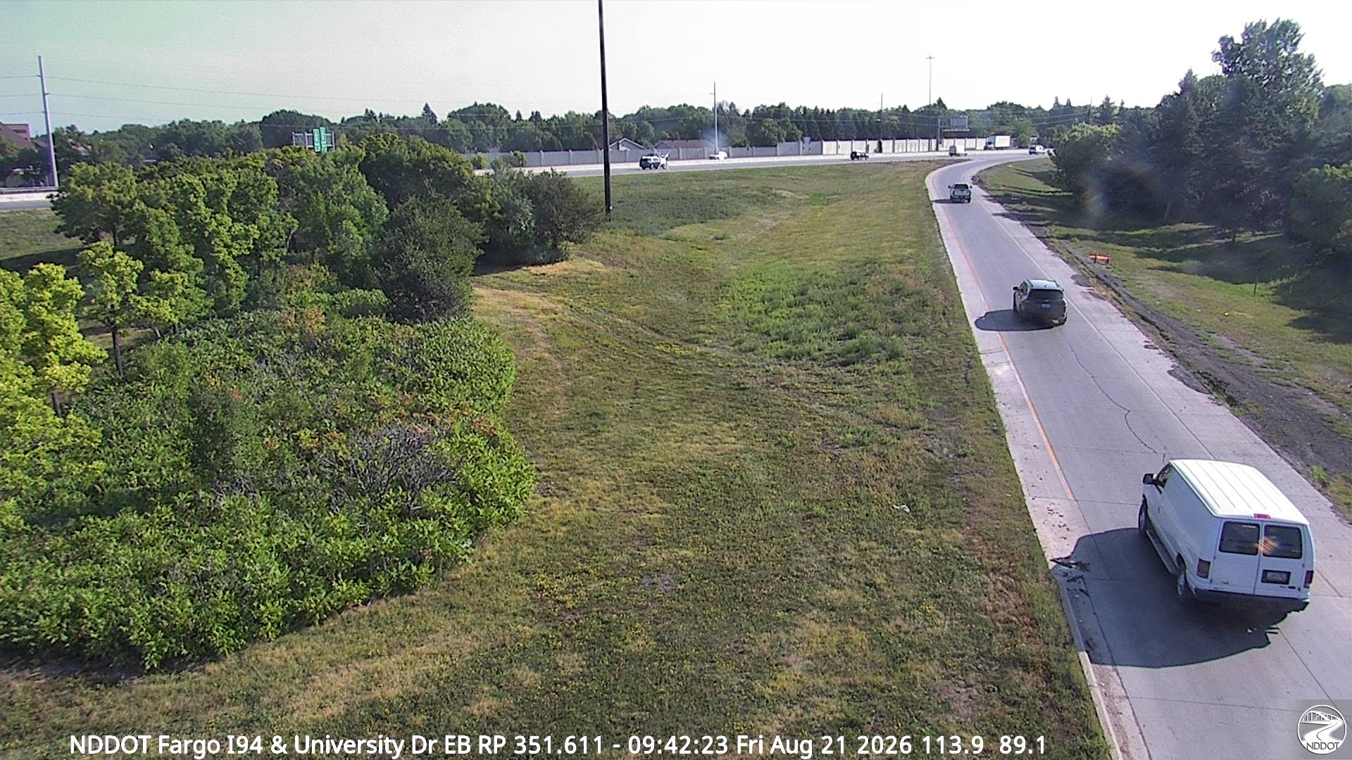 Webcam view of I-94 at University Drive in Fargo, North Dakota