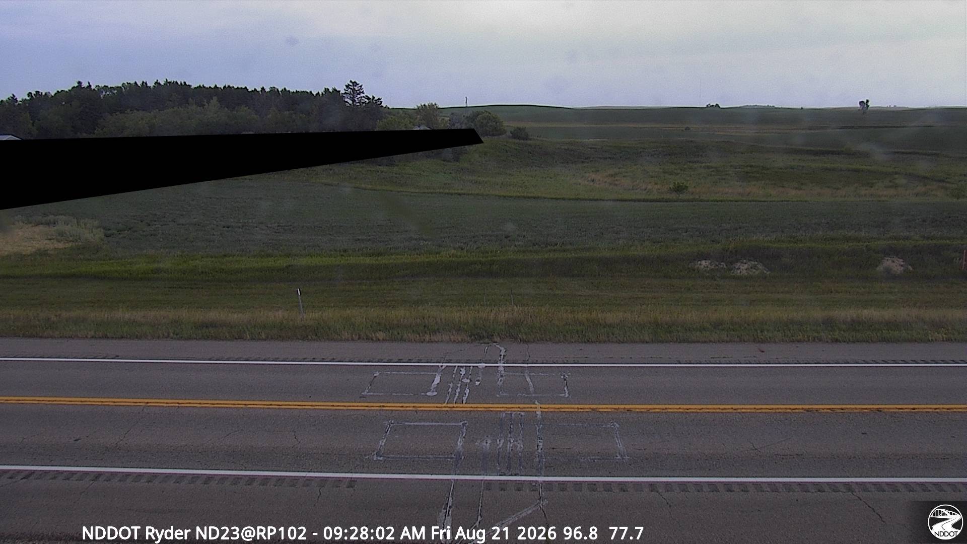 ND-23 Webcam in Ryder, North Dakota at milepost 102